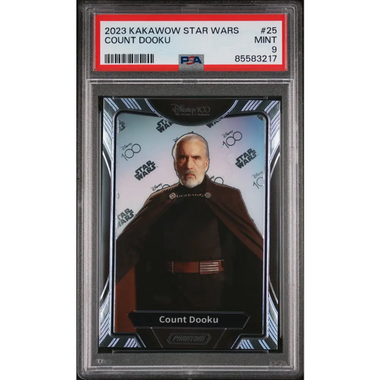 2023 KAKAWOW PHANTOM DISNEY 100 STAR WARS COUNT DOOKU #25 - PSA 9 - Graded Star Wars Cards 9