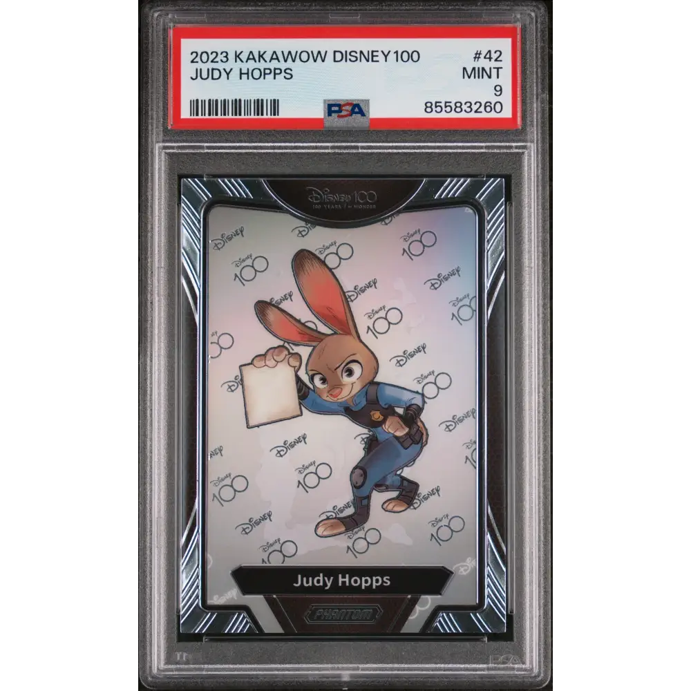 2023 KAKAWOW PHANTOM DISNEY 100 WONDROUS CHARACTER JUDY HOPPS 42 PSA 9 - Graded Disney PSA 9