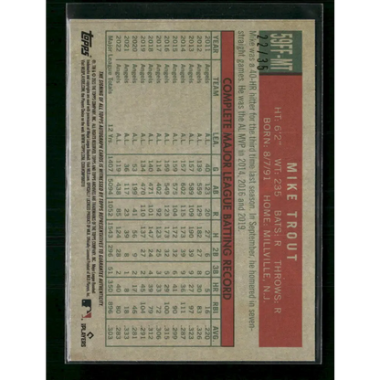 2023 Mike Trout #/35 Topps Archives Autographed 59FF-MT Angels - Trading Card