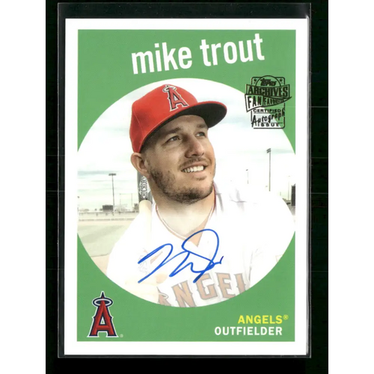 2023 Mike Trout #/35 Topps Archives Autographed 59FF-MT Angels - Trading Card