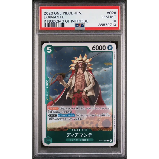 2023 ONE PIECE JAPANESE KINGDOMS OF INTRIGUE DIAMANTE #28 - PSA GEM MT 10 - Graded One Piece PSA 10