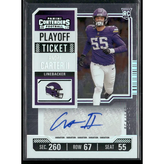 2023 Panini Contenders #170 Andre Carter II Playoff Ticket #/149