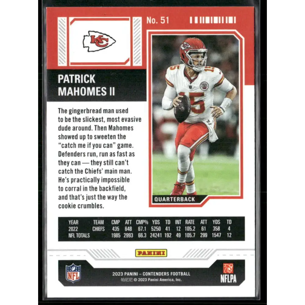2023 Panini Contenders #51 Patrick Mahomes II MOJO