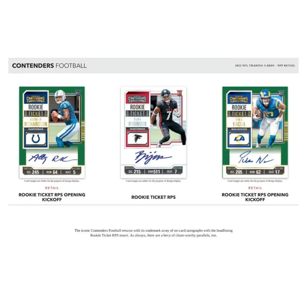 2023 Panini Contenders Football Mega Box (Teal Parallels)