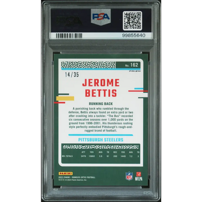 2023 Panini Donruss Optic #162 Jerome Bettis Bronze Mojo PSA 10