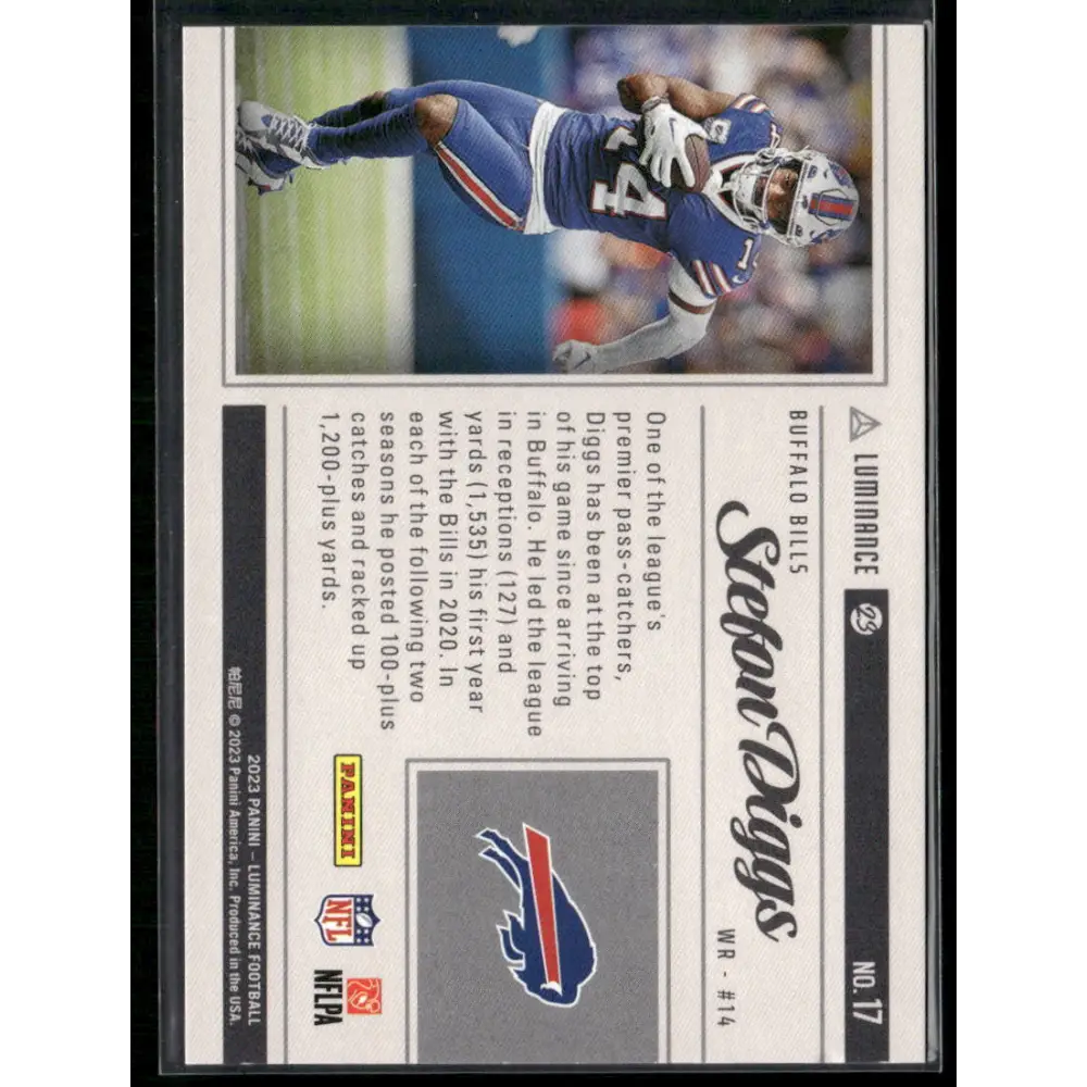 2023 Panini Luminance #17 Stefon Diggs Vestige Blue #/50