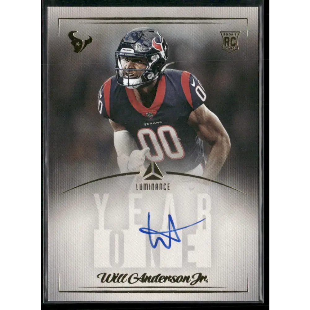 2023 Panini Luminance Will Anderson Jr. Year One Signatures SP Photo Variations