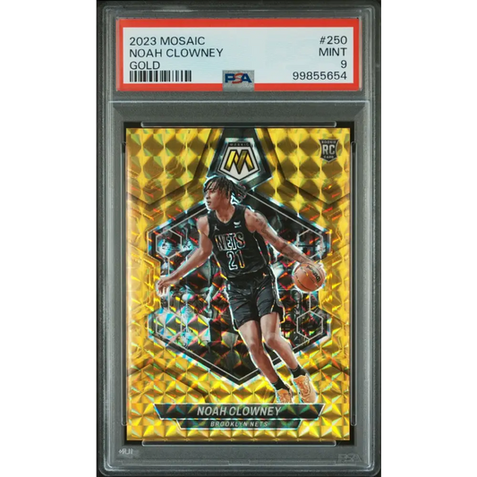 2023 Panini Mosaic #250 Noah Clowney Gold PSA 9