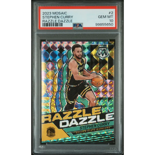 2023 Panini Mosaic Razzle Dazzle #2 Stephen Curry PSA 10