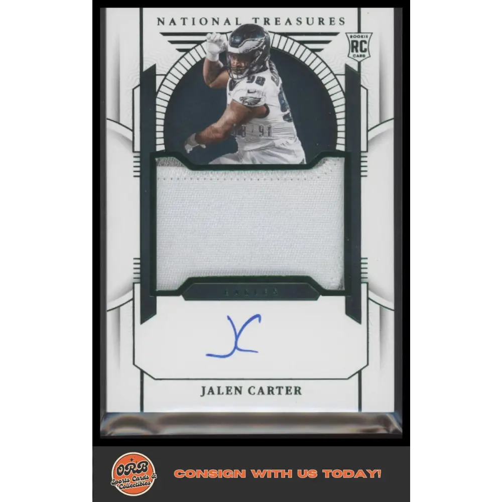 2023 Panini National Treasures Jalen Carter #/99 - Trading Card