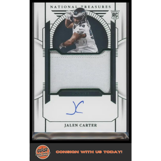 2023 Panini National Treasures Jalen Carter #/99 - Trading Card