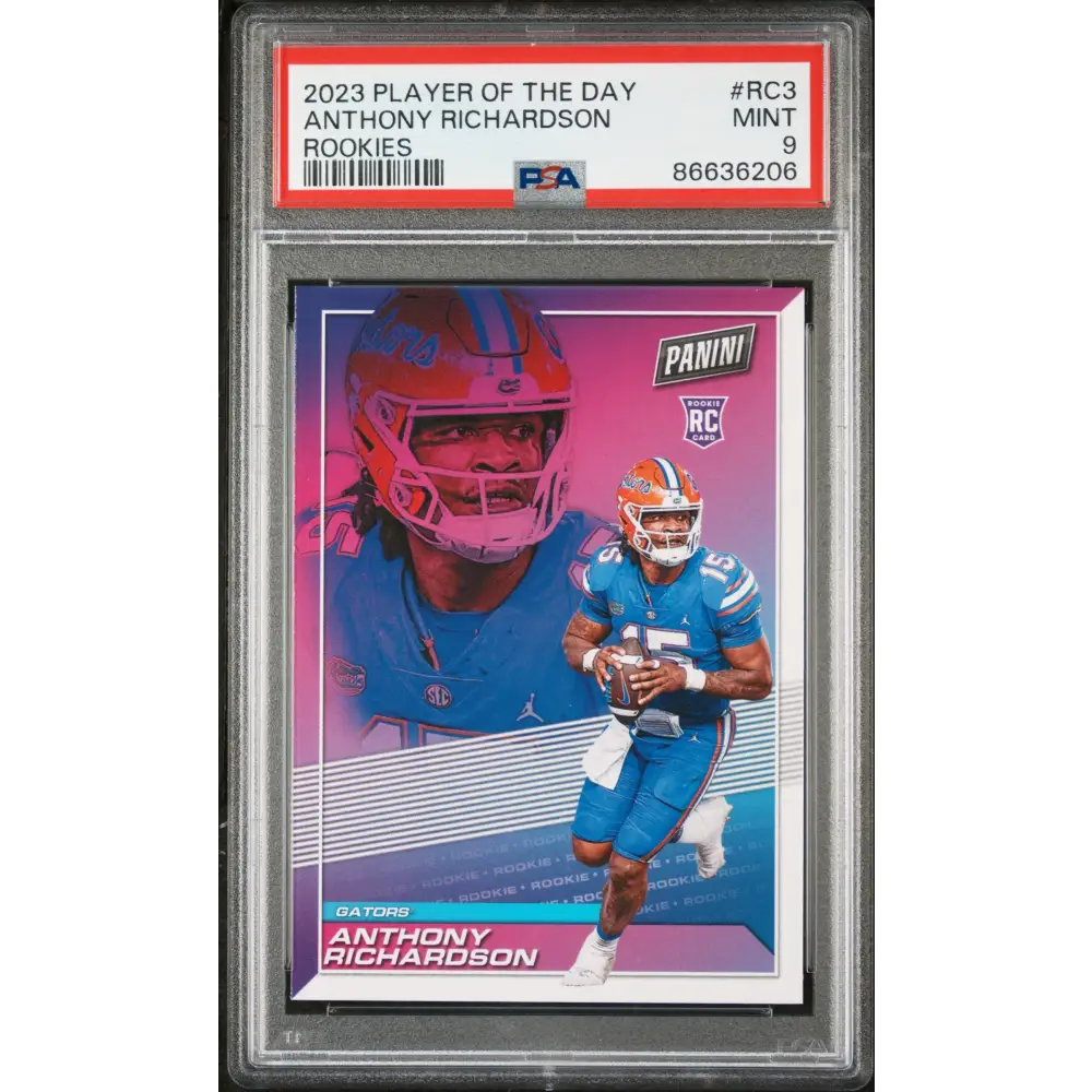 2023 PANINI PLAYER OF THE DAY ROOKIES ANTHONY RICHARDSON ROOKIES #RC3 - PSA 9 ROOKIE CARD - Graded Sports Cards PSA 9