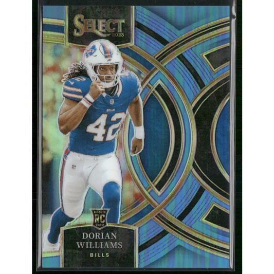 2023 Panini Select #110 Dorian Williams Light Blue Prizms #/99
