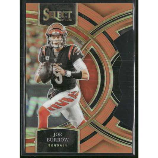 2023 Panini Select #165 Joe Burrow Orange Prizms Die Cuts #/399