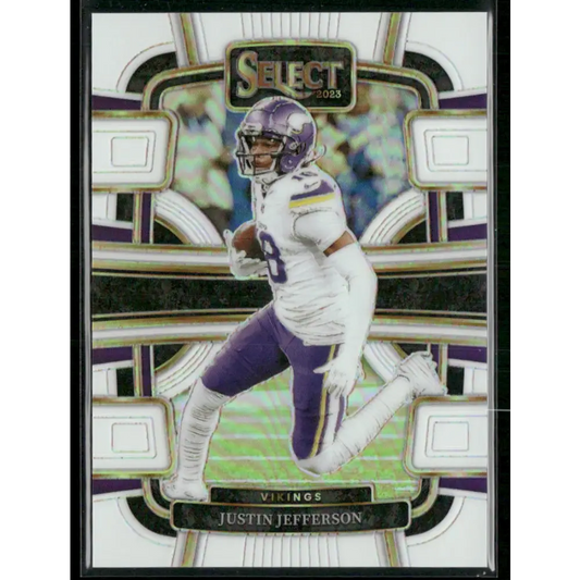 2023 Panini Select #65 Justin Jefferson White Prizms #/35