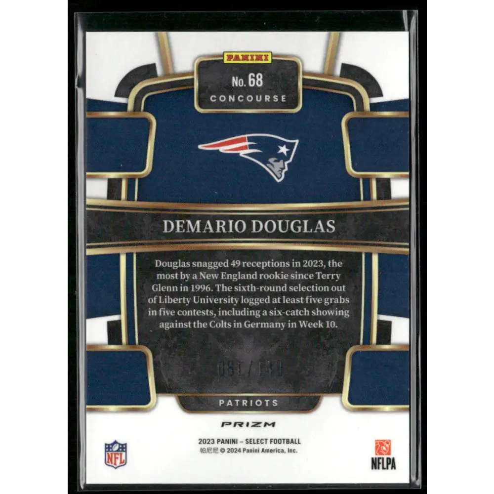 2023 Panini Select #68 Demario Douglas Maroon /149
