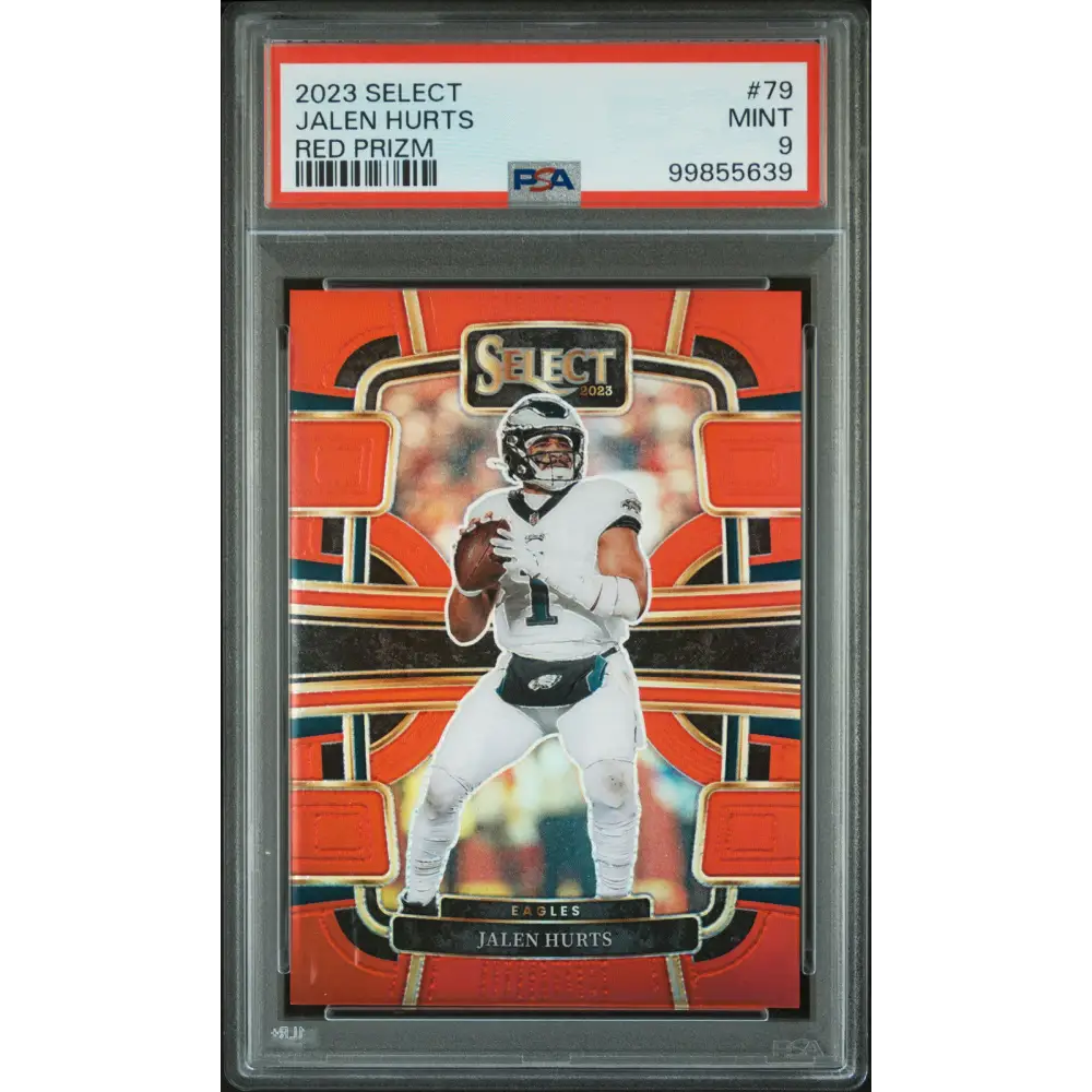 2023 Panini Select #79 Jalen Hurts Red Prizm PSA 9