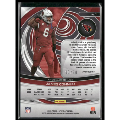 2023 Panini Spectra #1 James Conner Interstellar #/60