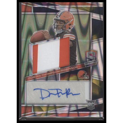 2023 Panini Spectra Dorian Thompson-Robinson Rookie Patch Auto Supernova #/70
