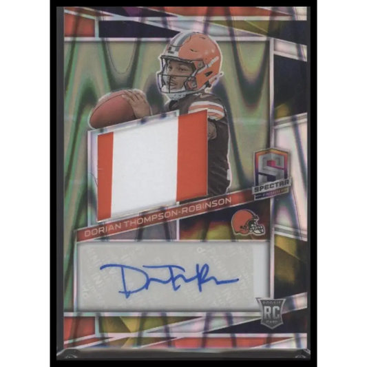 2023 Panini Spectra Dorian Thompson-Robinson Rookie Patch Auto Supernova #/70