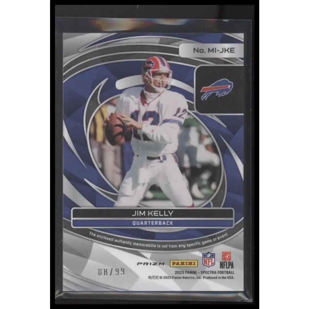 2023 Panini Spectra #MI-JKE Jim Kelly Max Impact #/99
