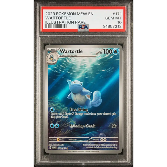 2023 Pokemon Mew En-151 #171 Wartortle Illustration Rare PSA 10