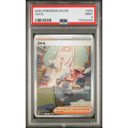 2023 Pokemon Svi En-Scarlet & Violet #250 Jacq Special Illustration Rare PSA 9