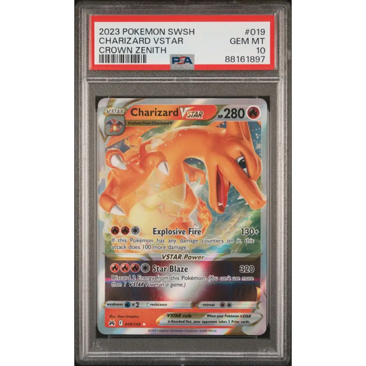 2023 Pokemon Sword And Shield Crown Zenith #019 Charizard Vstar PSA 10
