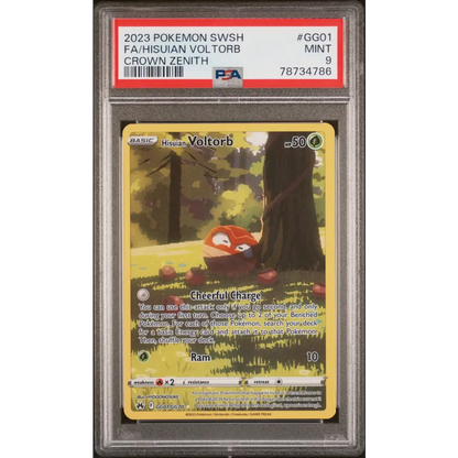 2023 POKEMON SWORD AND SHIELD CROWN ZENITH Full Art HISUIAN VOLTORB #GG01 PSA 9 - Graded Pokémon PSA 9