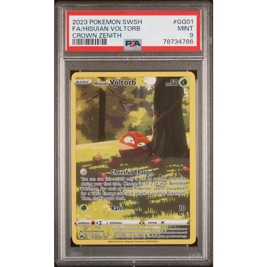 2023 POKEMON SWORD AND SHIELD CROWN ZENITH Full Art HISUIAN VOLTORB #GG01 PSA 9 - Graded Pokémon PSA 9