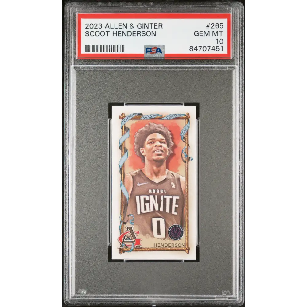 2023 TOPPS ALLEN & GINTER SCOOT HENDERSON #265 - PSA 10 - Graded Sports Cards PSA 10