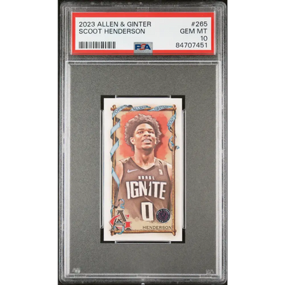2023 TOPPS ALLEN & GINTER SCOOT HENDERSON #265 - PSA 10 - Graded Sports Cards PSA 10