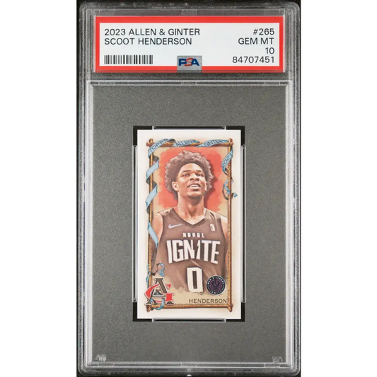 2023 TOPPS ALLEN & GINTER SCOOT HENDERSON #265 - PSA 10 - Graded Sports Cards PSA 10