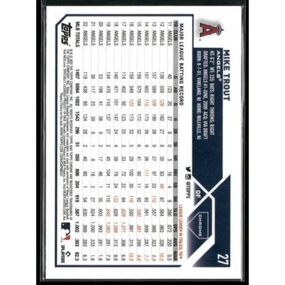 2023 Topps Chrome #27 Mike Trout