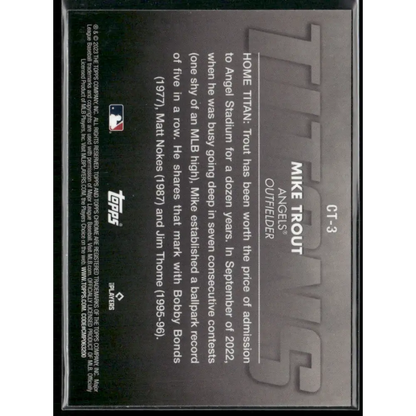 2023 Topps Chrome #CT-3 Mike Trout Titans