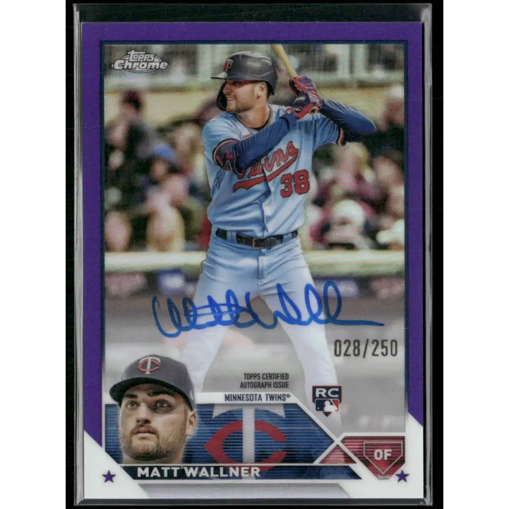 2023 Topps Chrome Matt Wallner Rookie Autographs Purple #/250