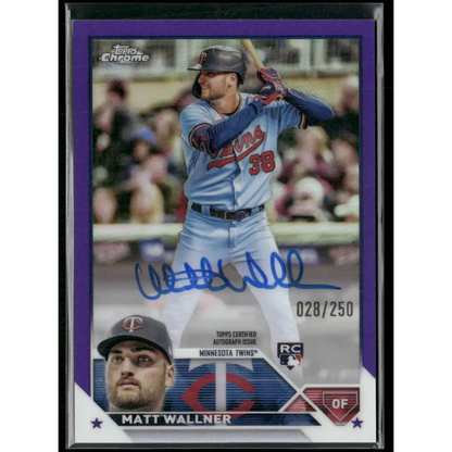 2023 Topps Chrome Matt Wallner Rookie Autographs Purple #/250
