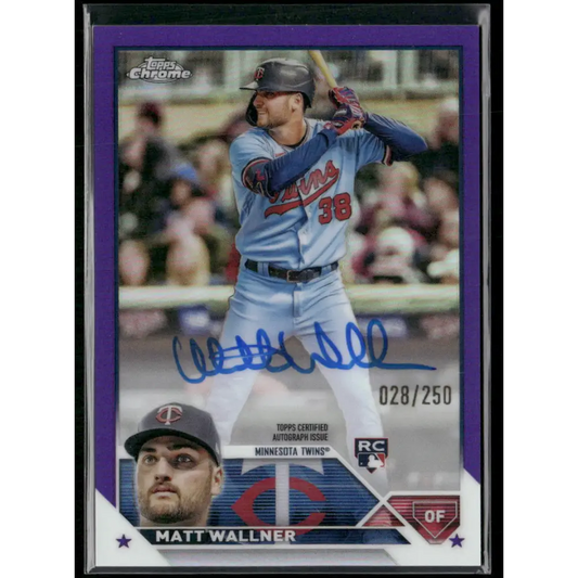 2023 Topps Chrome Matt Wallner Rookie Autographs Purple #/250