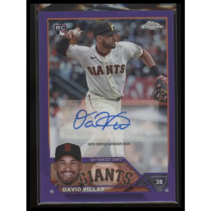 2023 Topps Chrome Update #AC-DV David Villar Autographs Purple #/250