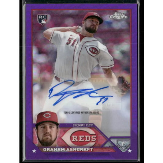 2023 Topps Chrome Update #AC-GAA Graham Ashcraft Autographs Purple #/250