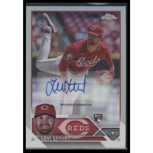 2023 Topps Chrome Update #AC-LS Levi Stoudt Autographs Refractor #/499