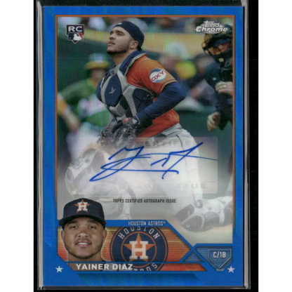 2023 Topps Chrome Update #AC-YAD Yainer Diaz Autographs Blue #/150