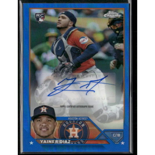 2023 Topps Chrome Update #AC-YAD Yainer Diaz Autographs Blue #/150