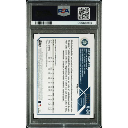 2023 Topps Chrome Update Autograph Bryce Miller Auto-Gold Wave Ref PSA 10