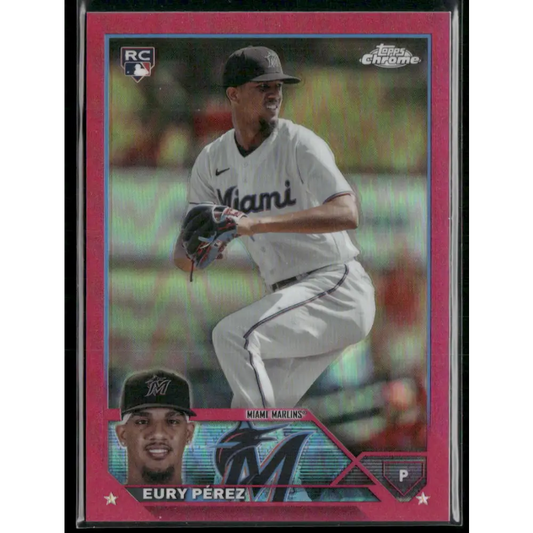 2023 Topps Chrome Update #USC100 Eury Pérez Magenta #/399