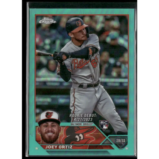 2023 Topps Chrome Update #USC122 Joey Ortiz Aqua #/199