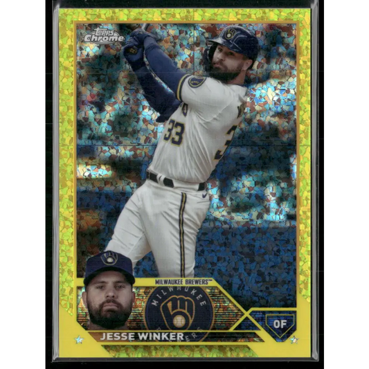 2023 Topps Chrome Update #USC139 Jesse Winker Yellow Mini Diamond #/75