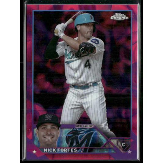 2023 Topps Chrome Update #USC77 Nick Fortes Magenta/Purple Lava Lamp #/299