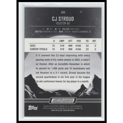 2023 Topps Composite #320 CJ Stroud Midnight Midnight