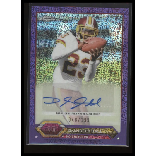 2023 Topps Composite DeAngelo Hall Autographs Purple Speckle Refractors #/199
